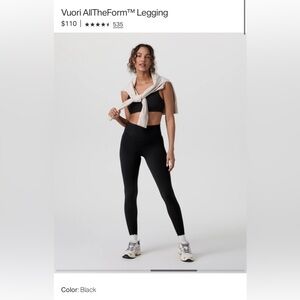 NWT! Vuori AllTheForm™ Legging - Retail $110